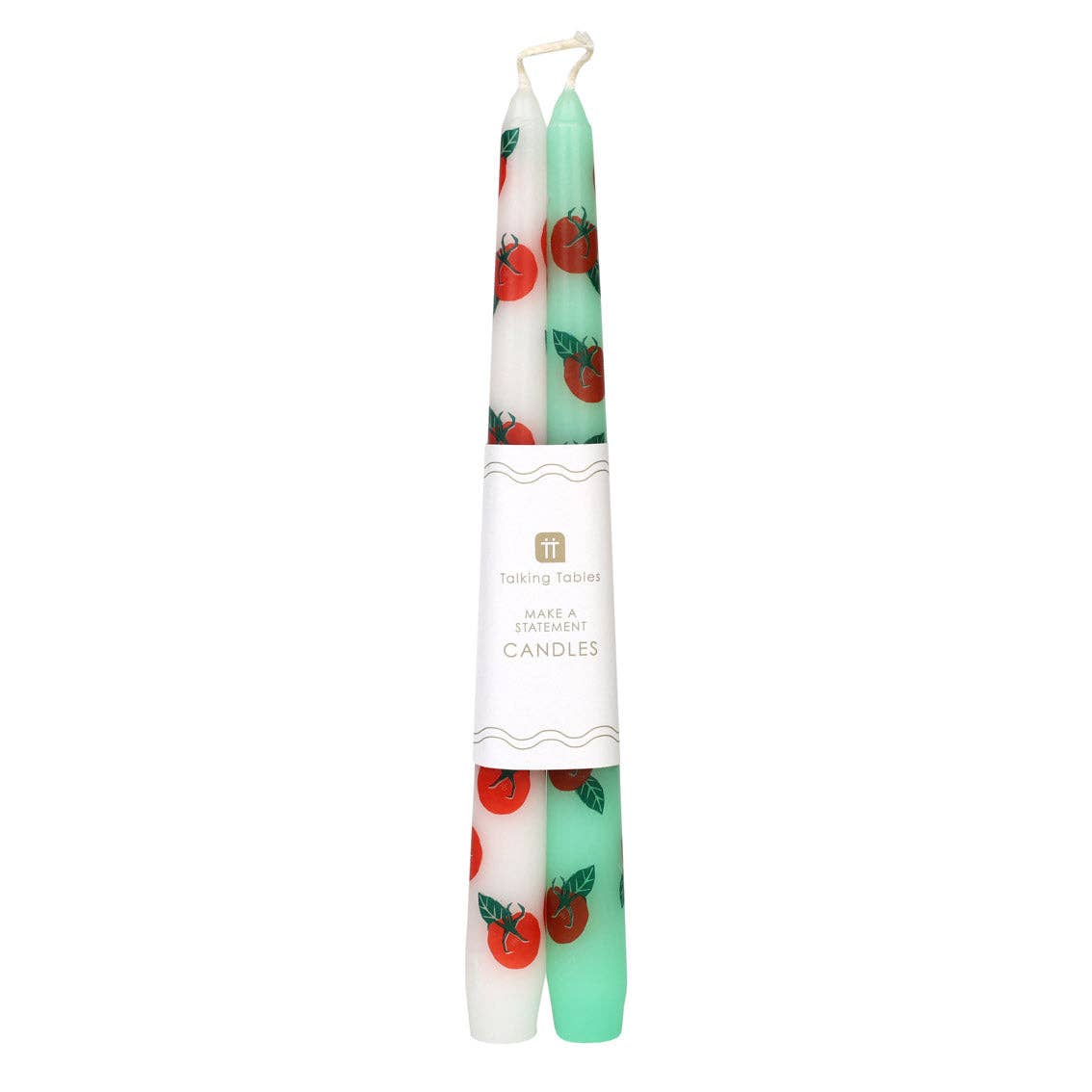 Tomato Taper Dinner Candles 2 Pack