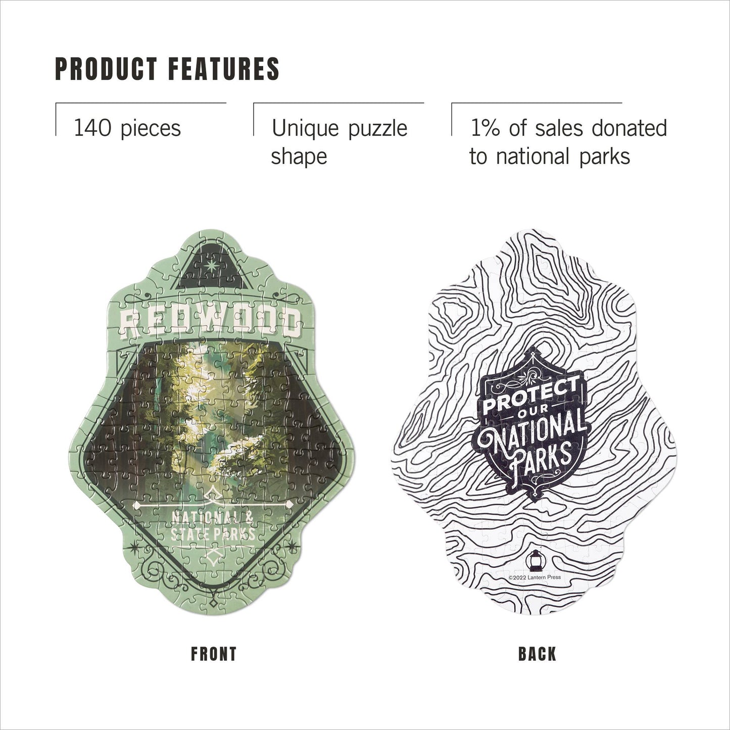 Redwood  - Mini Puzzle, Protect Our National Parks
