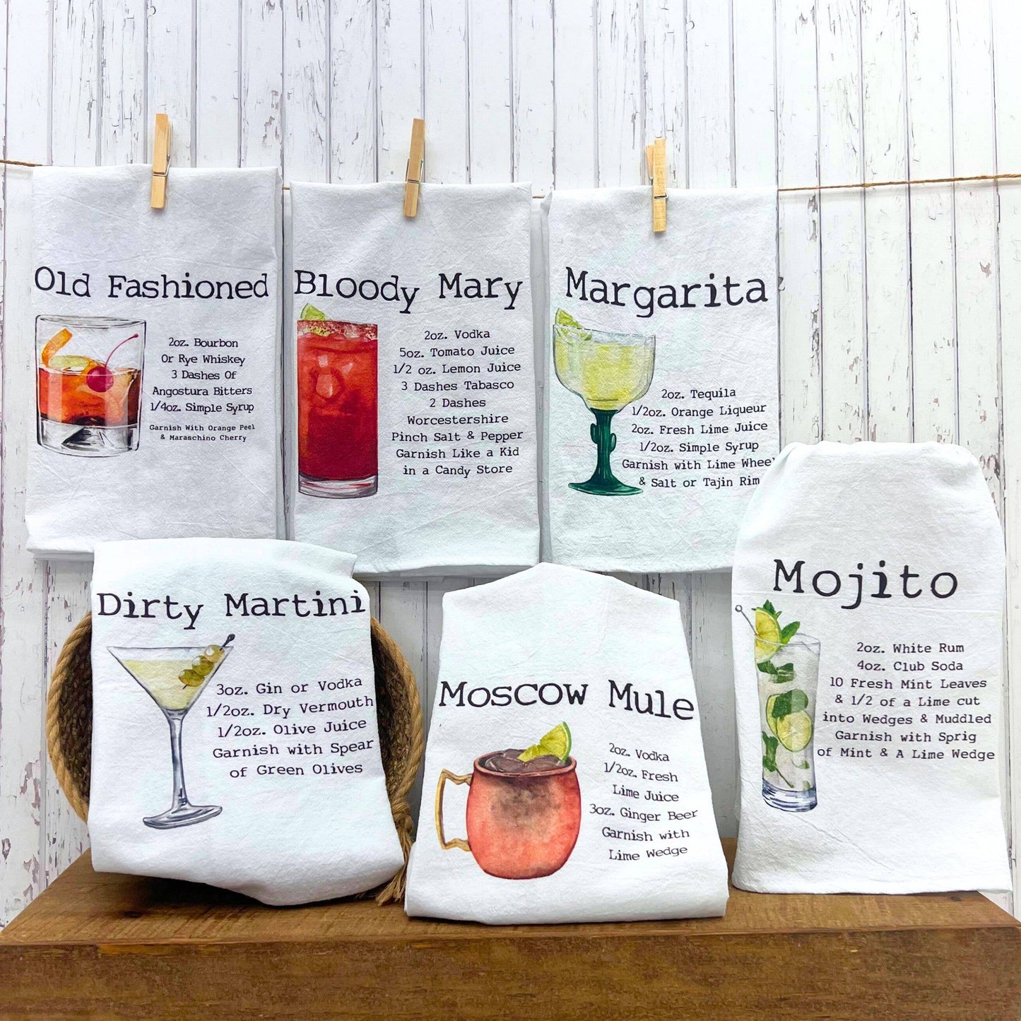 Mojito Cocktail Bar Towel - Driftless Tea Towels