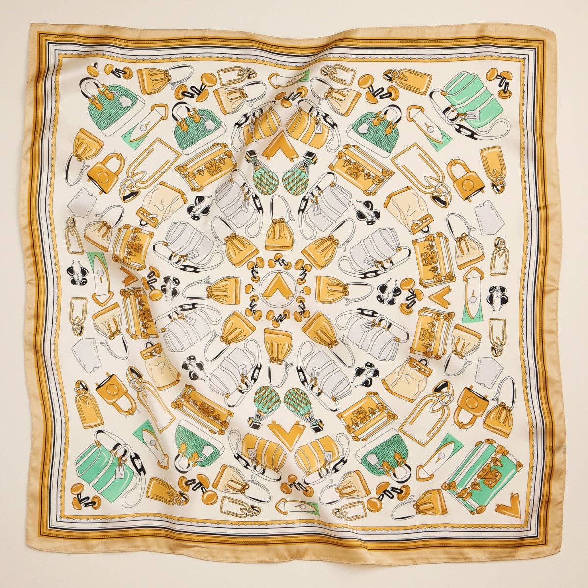 Chic Fashion-Inspired Square Silk Texture Scarf