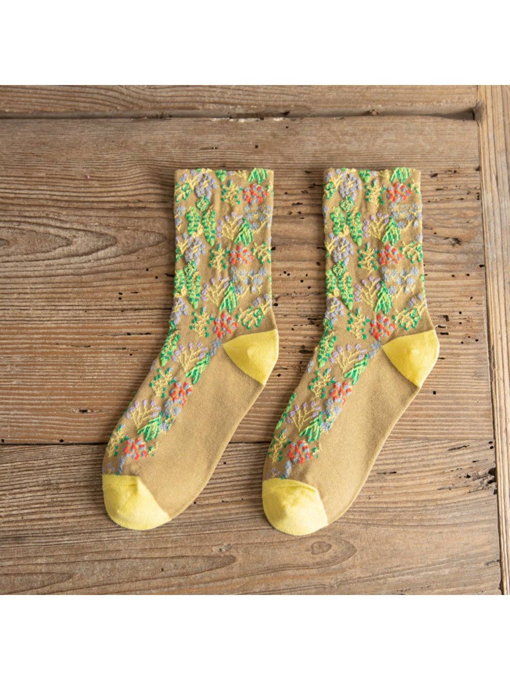 Rufia - Wild Bloom Texture Crew Socks