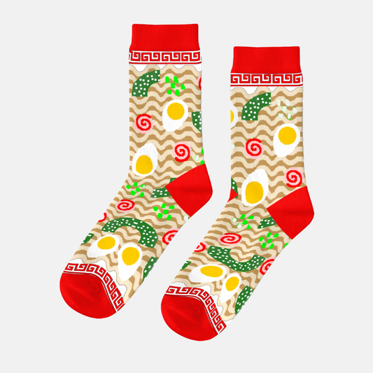 Ramen - Large Crew Socks - Noodles Foodie Gift