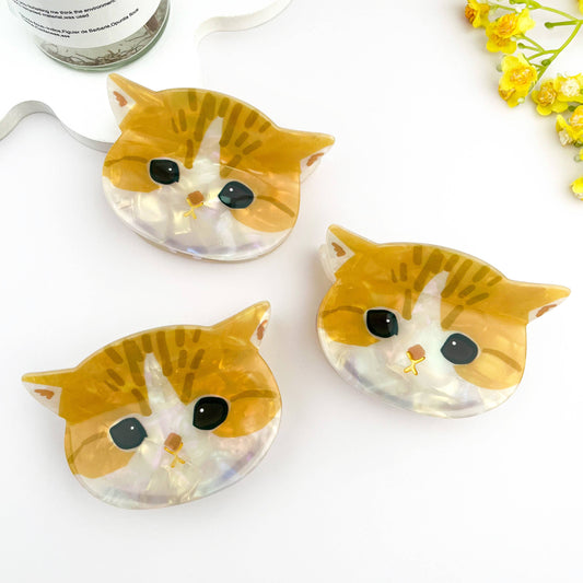 Adorable 3D Cat Acetate Hair Claw Clip – Cute & Quirky Style