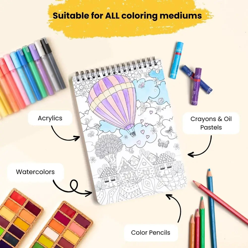 Adult Watercolor Paper Coloring Book - Cityscapes