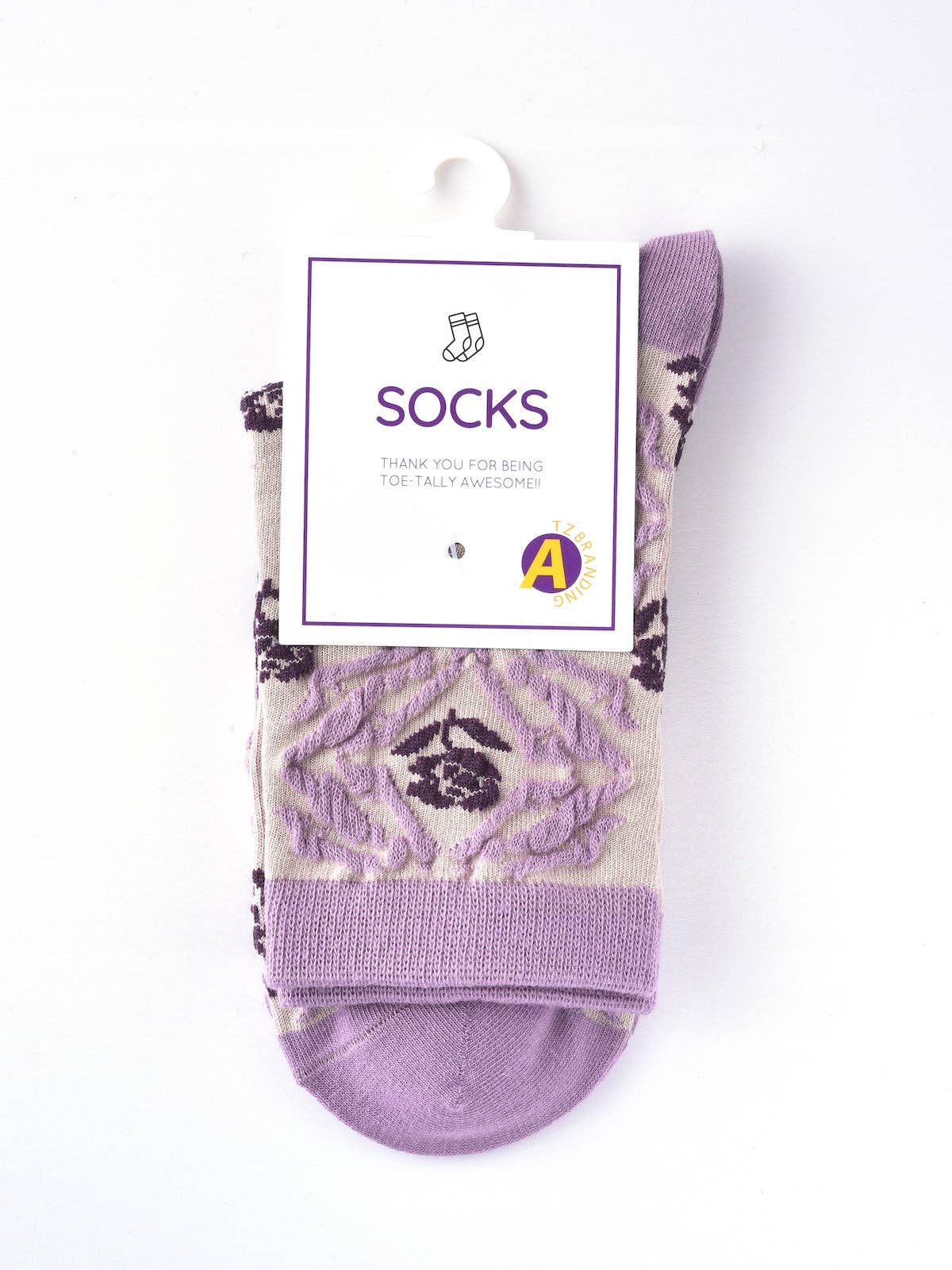 Rufia - Purple Embossed Women's Socks