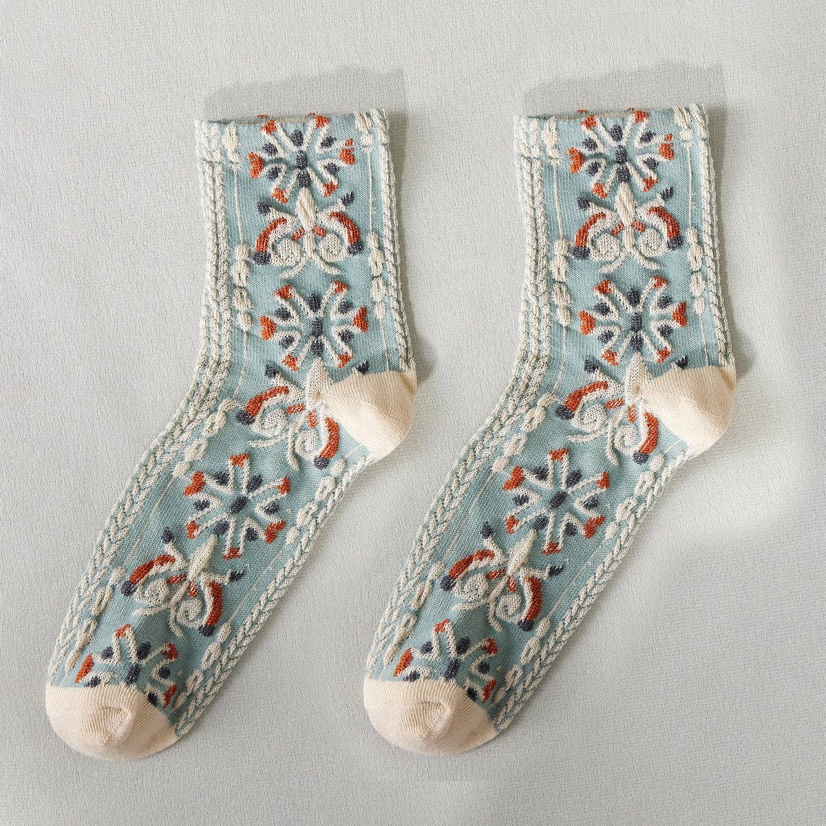 Rufia - Retro Embossed Women's Socks