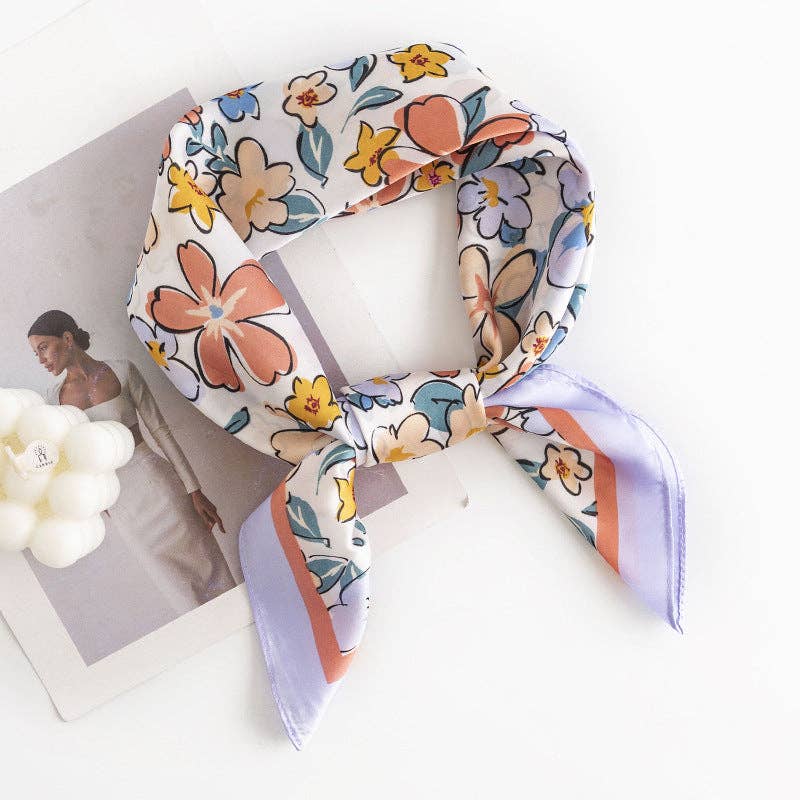 Cute Floral Square Scarf