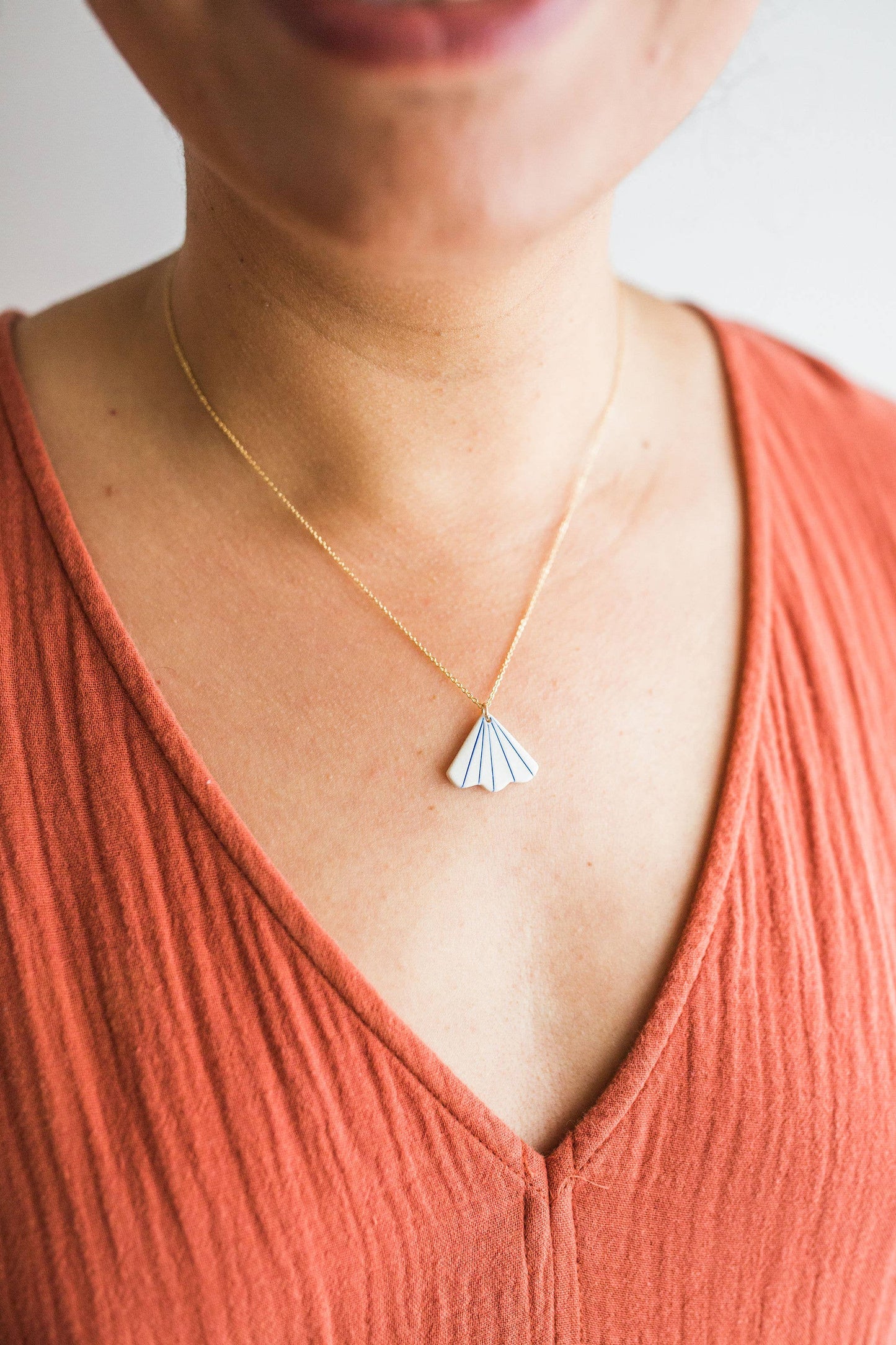 Striped Petal Pendant