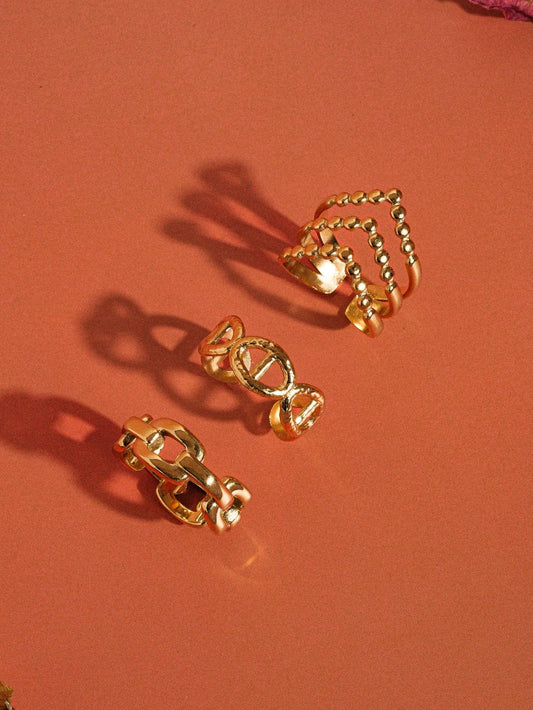 Iliad-Gold Non-Tarnish Stackable Adjustable Ring
