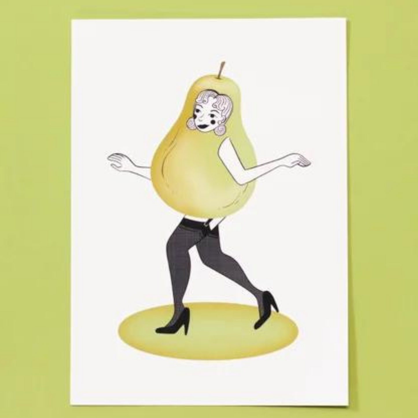 Fruity Pin Up Art Print - Pear