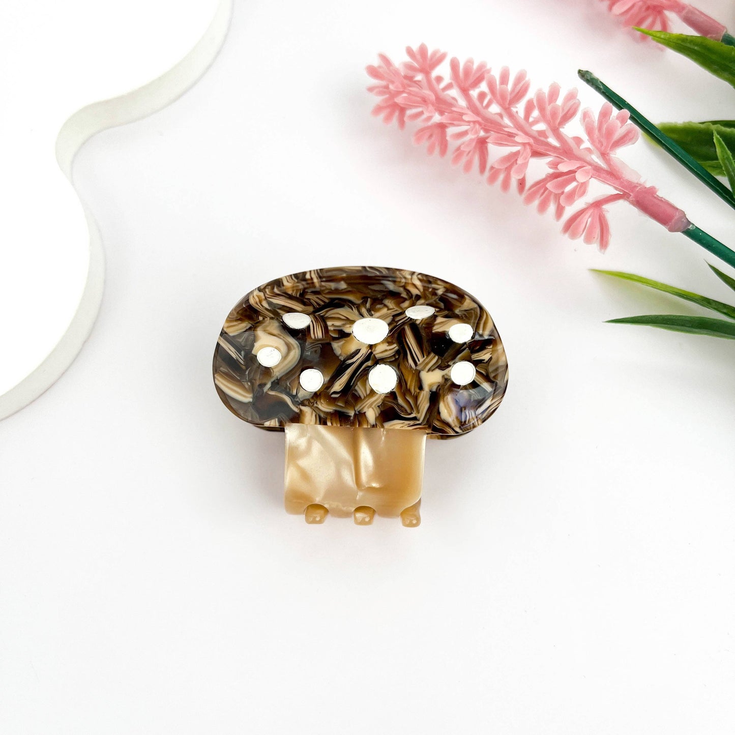Mushroom Plant Acetate Hair Claw Clip