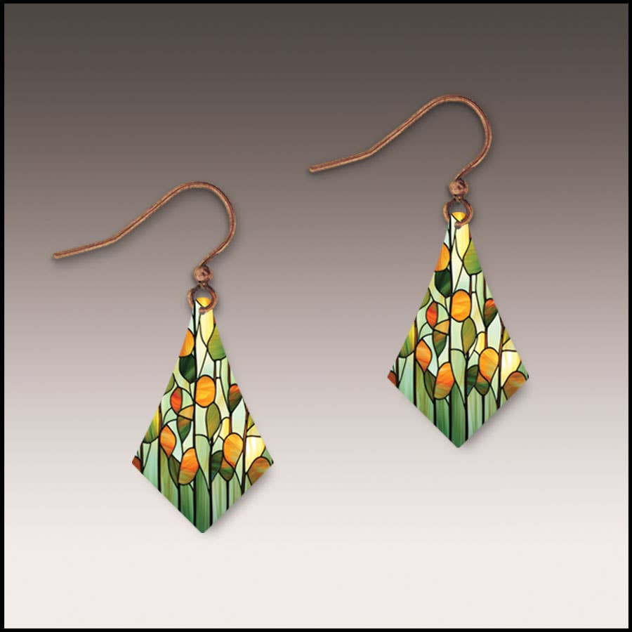 Stained Glass Dangle Handmade Earrings