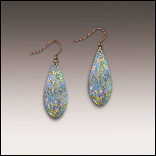 Almond Branches Dew Drop Handmade Earrings