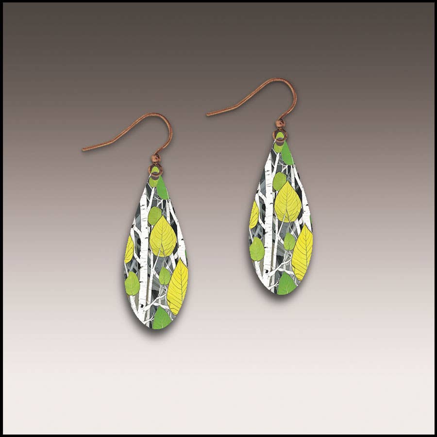 Bright Aspen Dew Drop Handmade Earrings