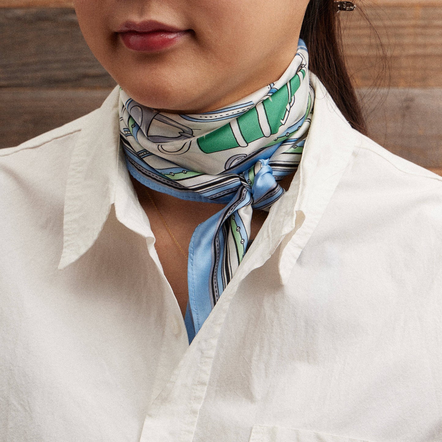Chic Fashion-Inspired Square Silk Texture Scarf