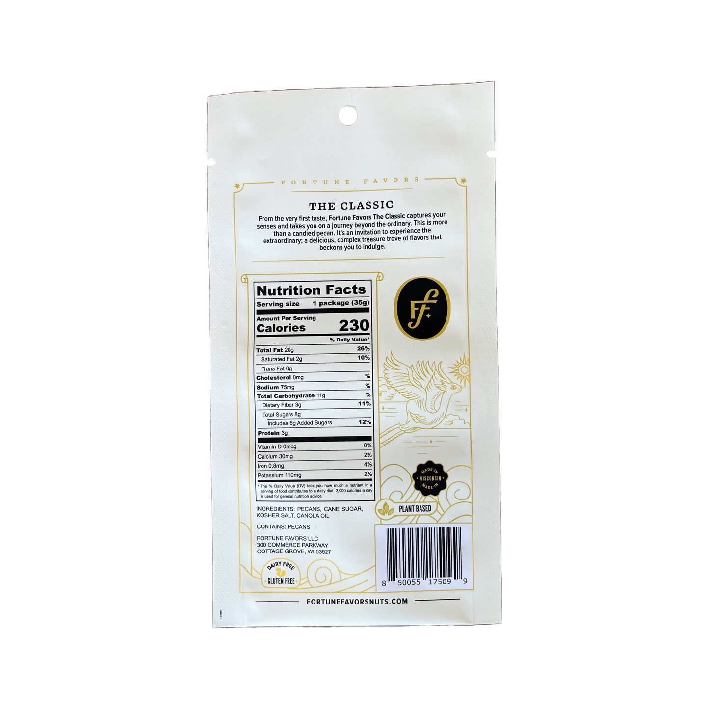 1.25 oz Fortune Favors The Classic Candied Pecans