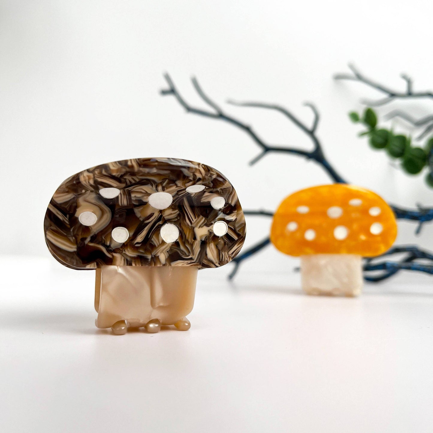 Mushroom Plant Acetate Hair Claw Clip