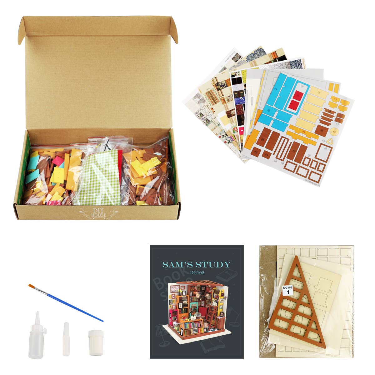 Sam's Study- DIY Miniature House Kit