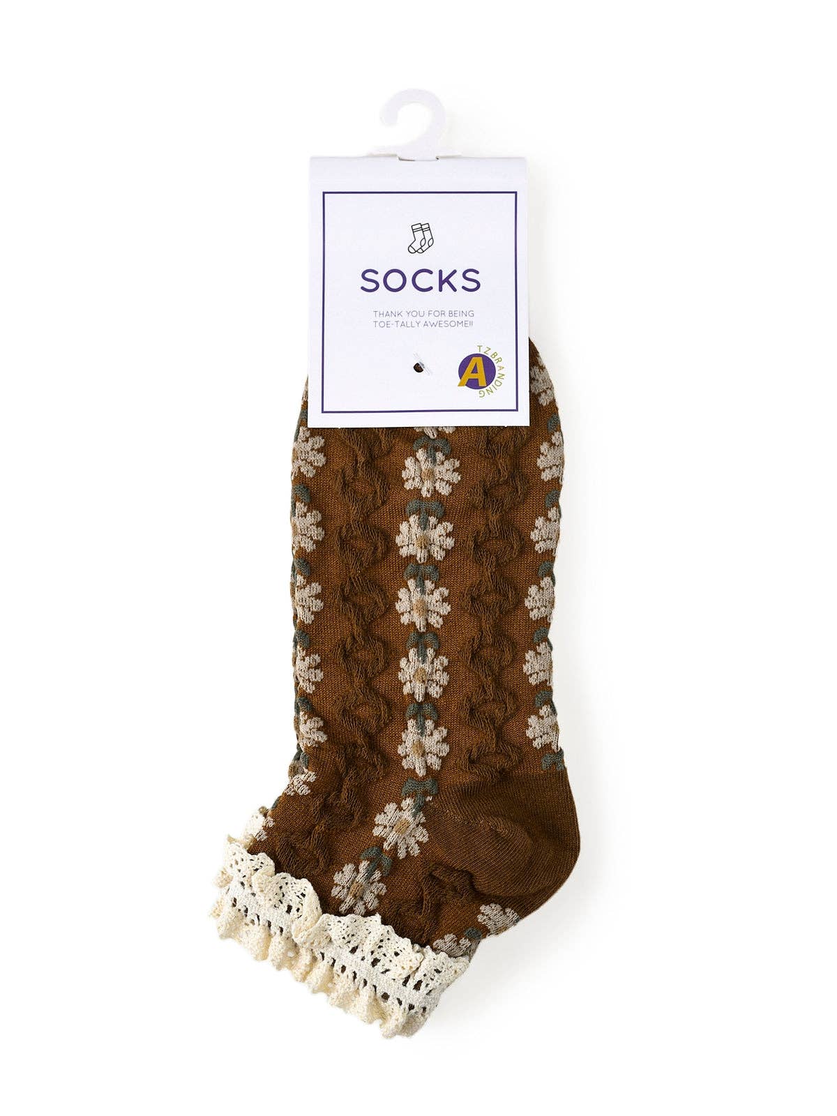 Rufia - Summer Floral Pattern Lace Trim Low-Cut Socks