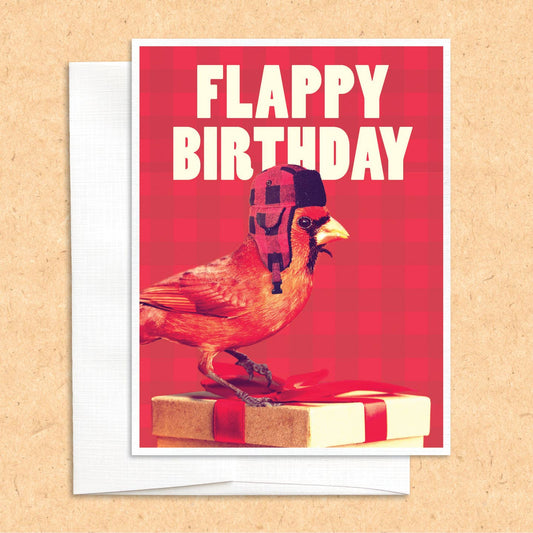 Flappy Birthday Funny Bird Greeting Card