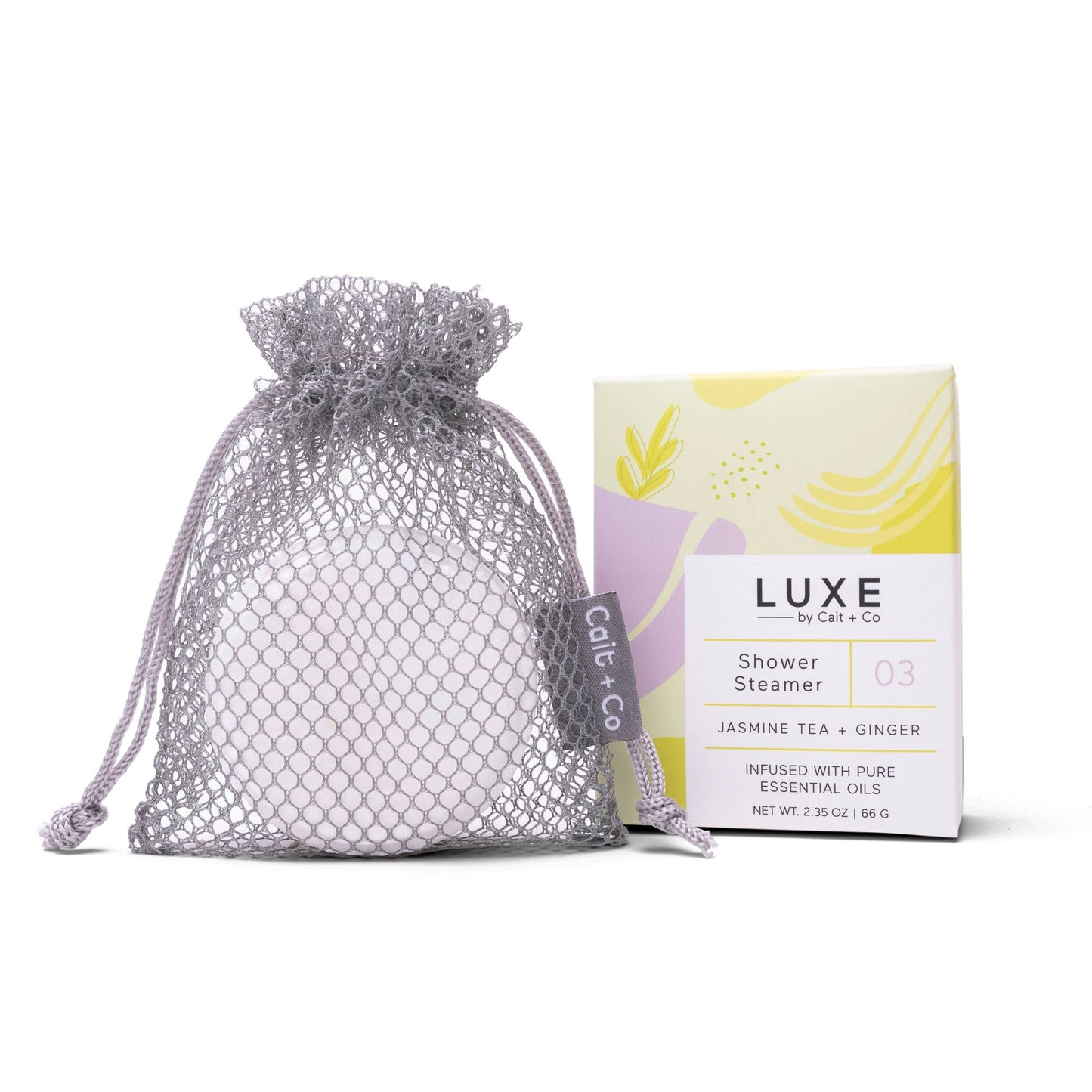 Luxe Jasmine Tea + Ginger Shower Steamer Fizzy Bomb