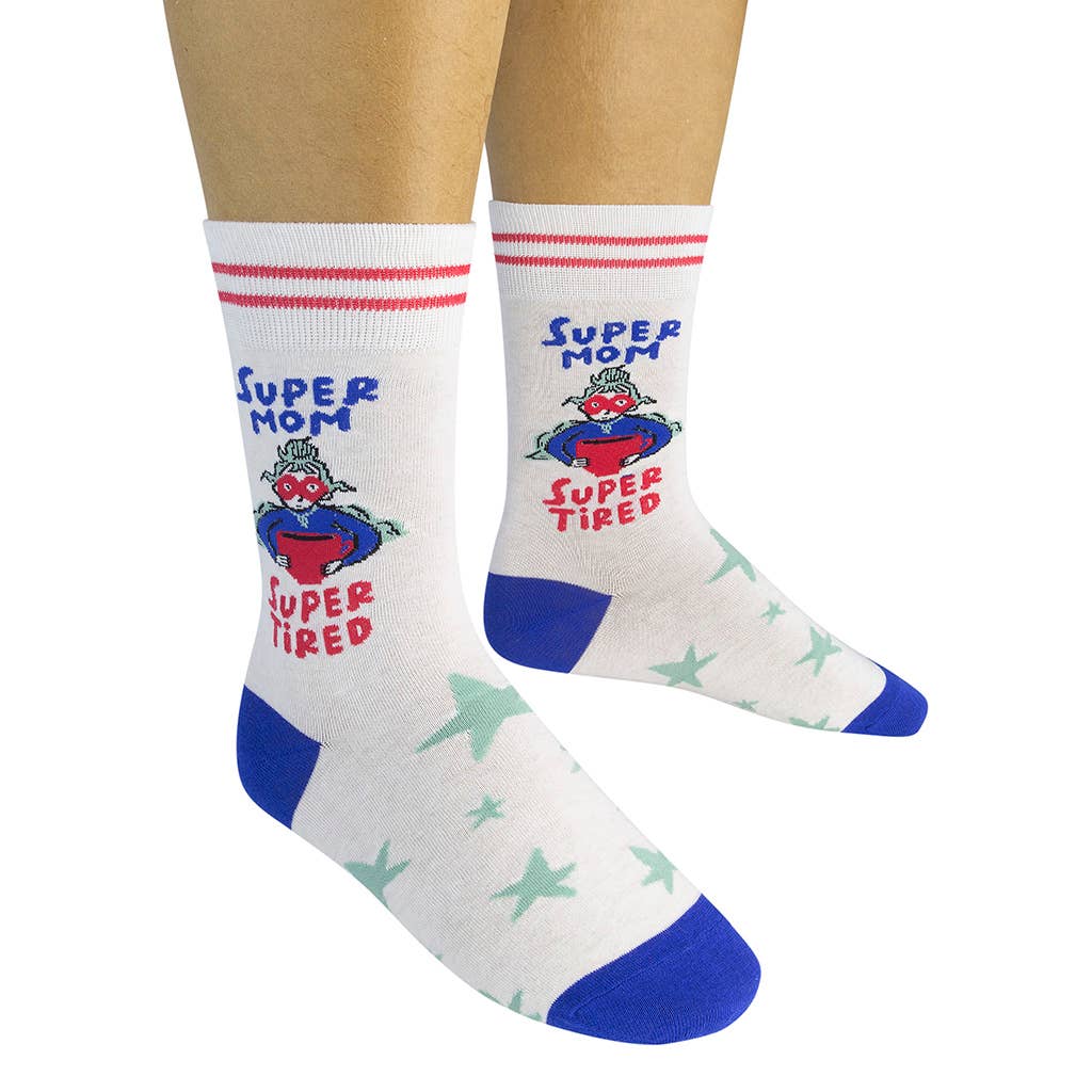 Super Mom. Super Tired Socks