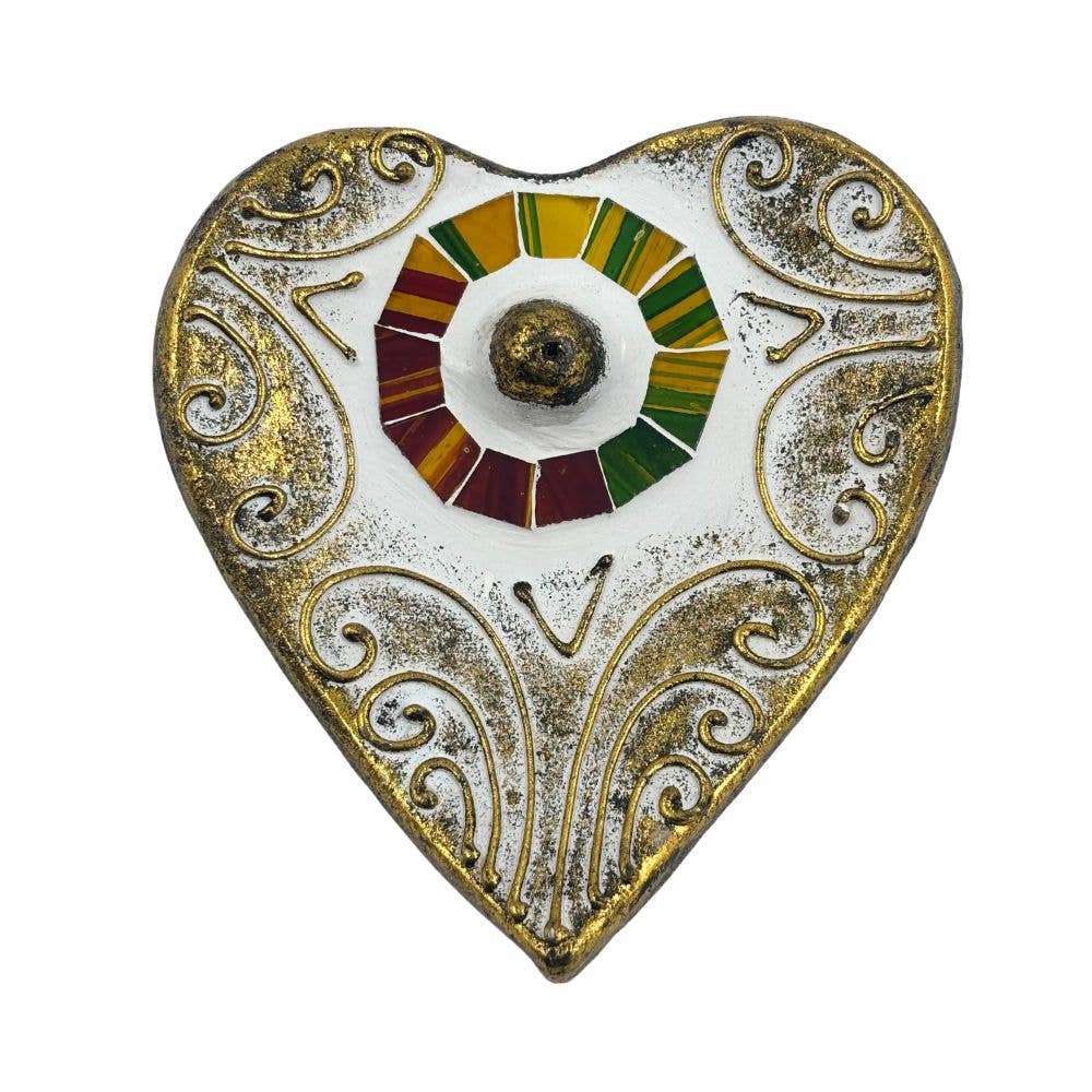 Incense Stick Burner  - Mosaic Heart