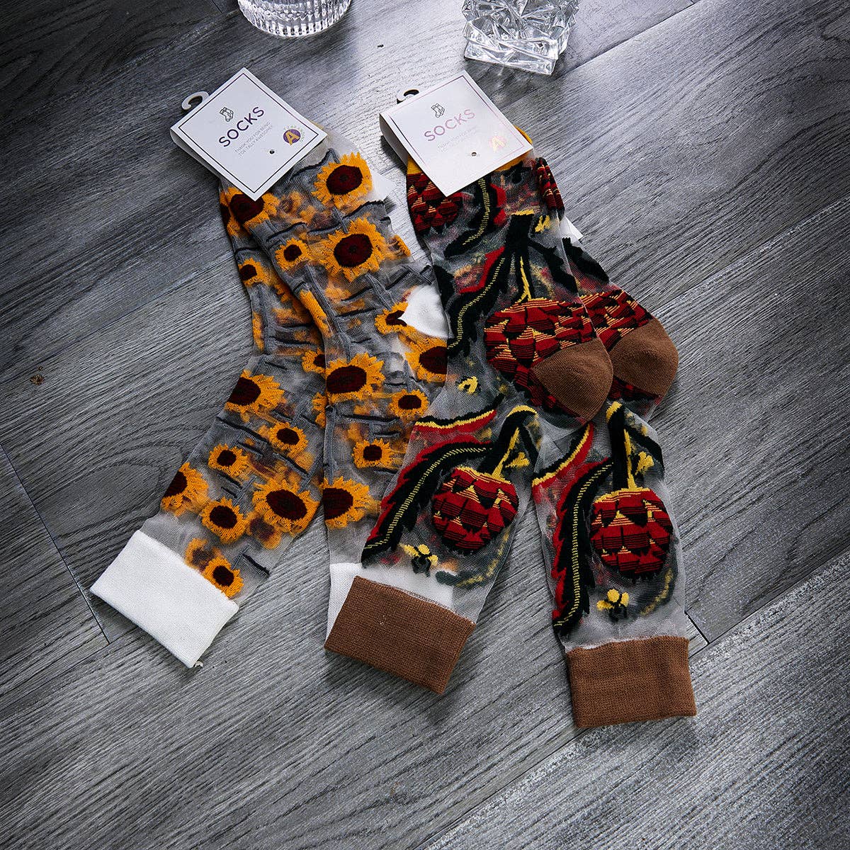 Rufia - Floral Pattern Summer Socks