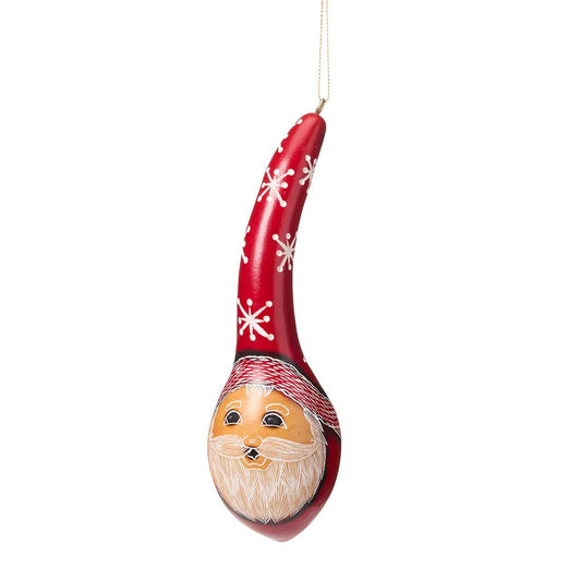 Festive Santa Gourd Christmas Ornament