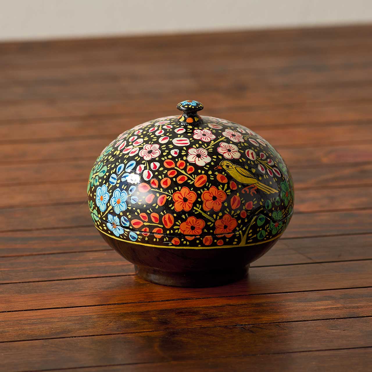Midnight Garden Handpainted Lidded Jewelry Box