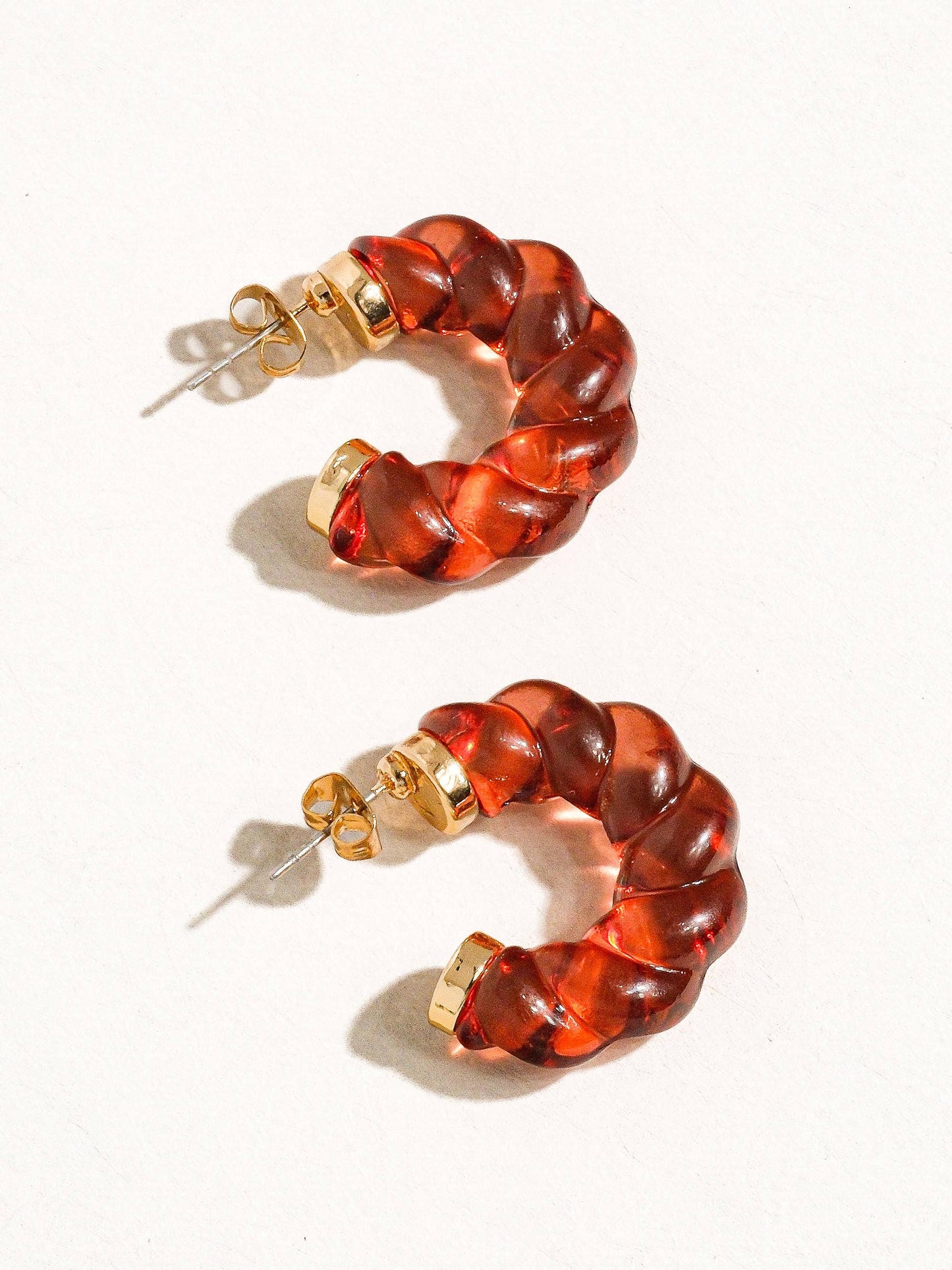 Ruby Summer Braided C-Hoop Earring