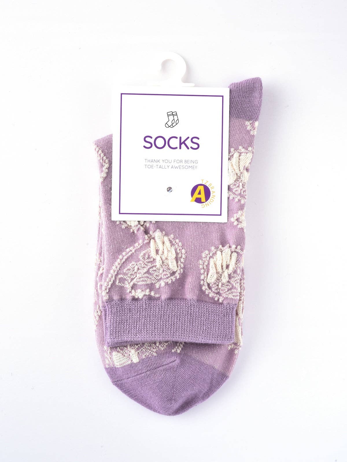 Rufia - Purple Embossed Women's Socks
