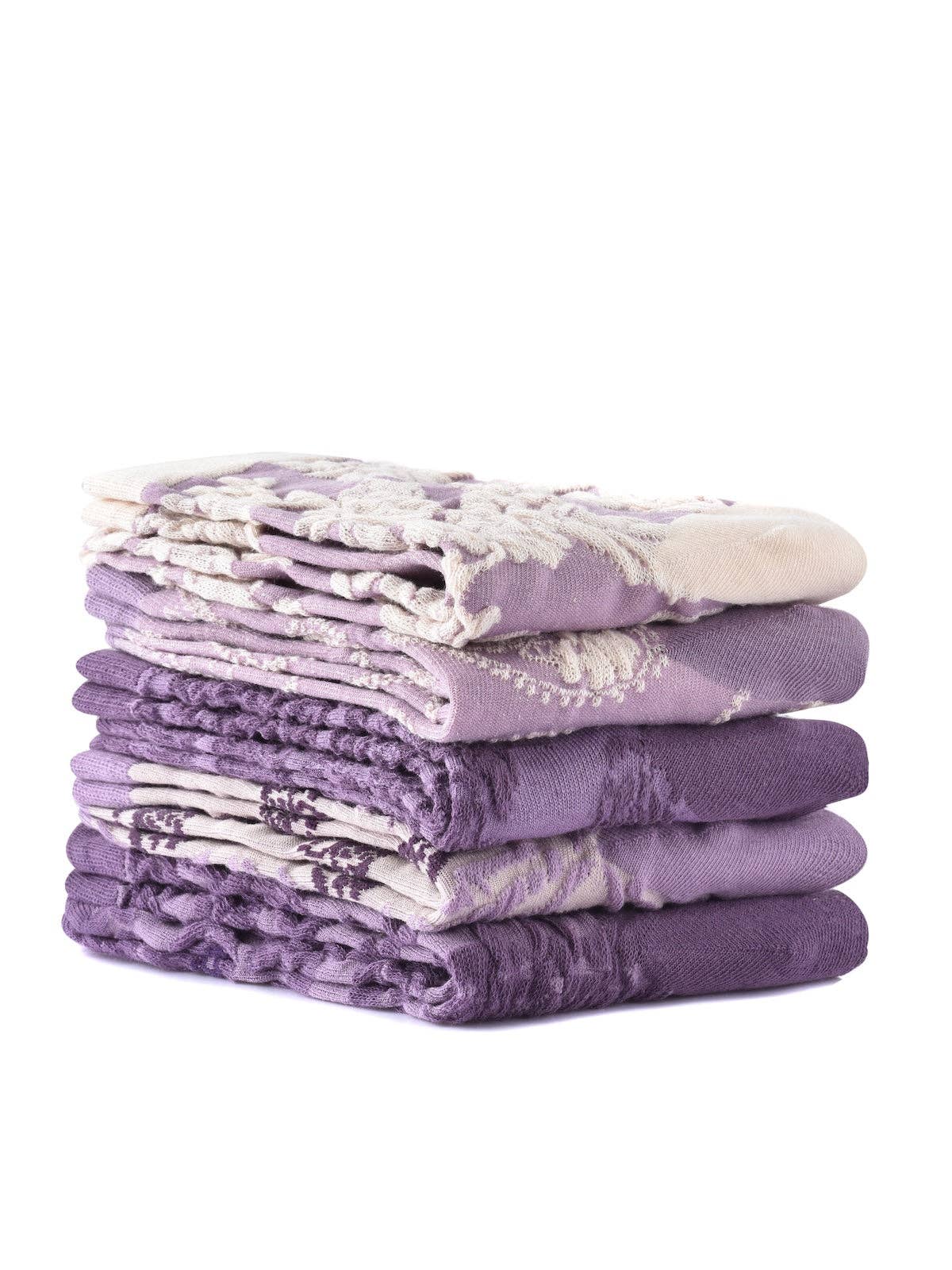 Rufia - Purple Embossed Women's Socks