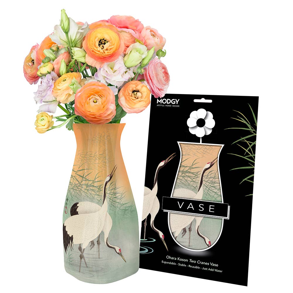 Ohara Koson Two Cranes-Modgy Expandable Vase