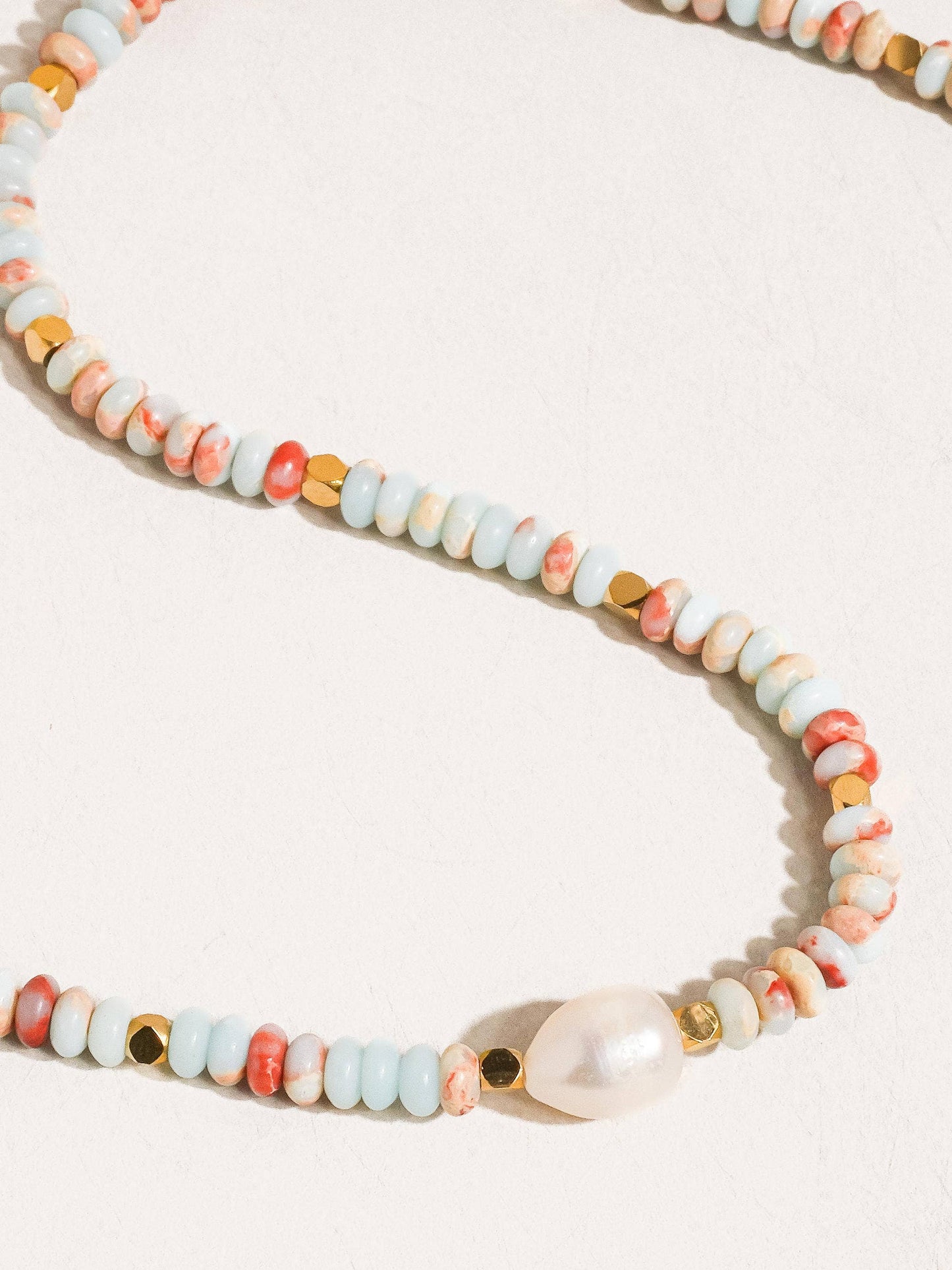 Swank Non-Tarnish Boho Beaded Pearl Necklace