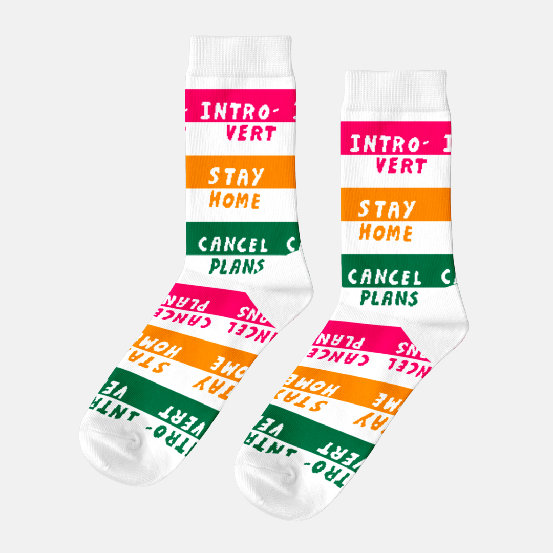 Introvert Socks - Small Crew Socks - Thoughtful Gifts