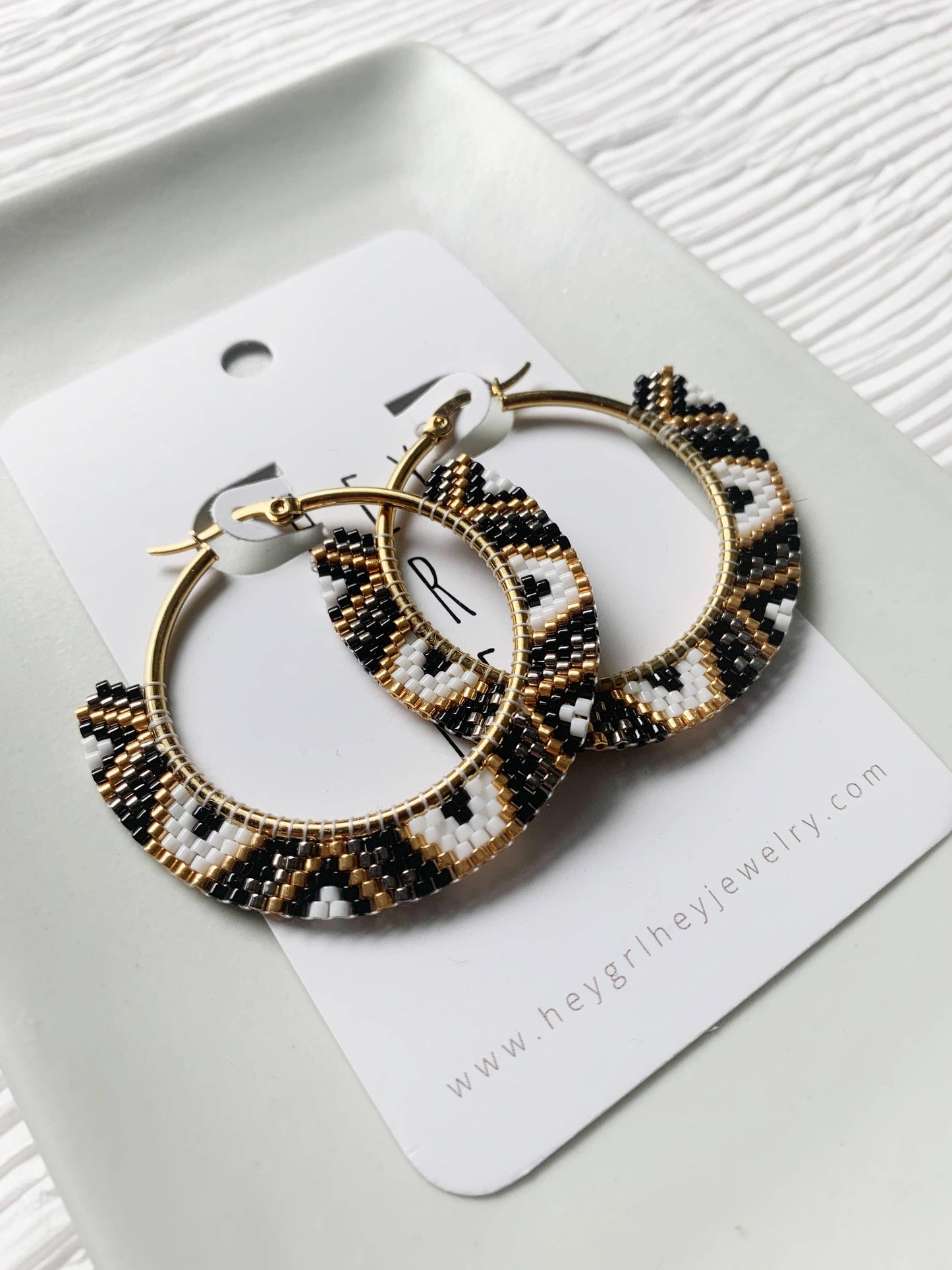 Beaded Hoop Earrings