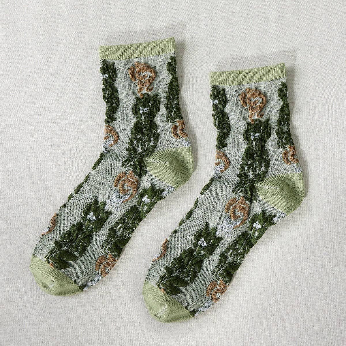 Rufia - Retro Embossed Women's Socks