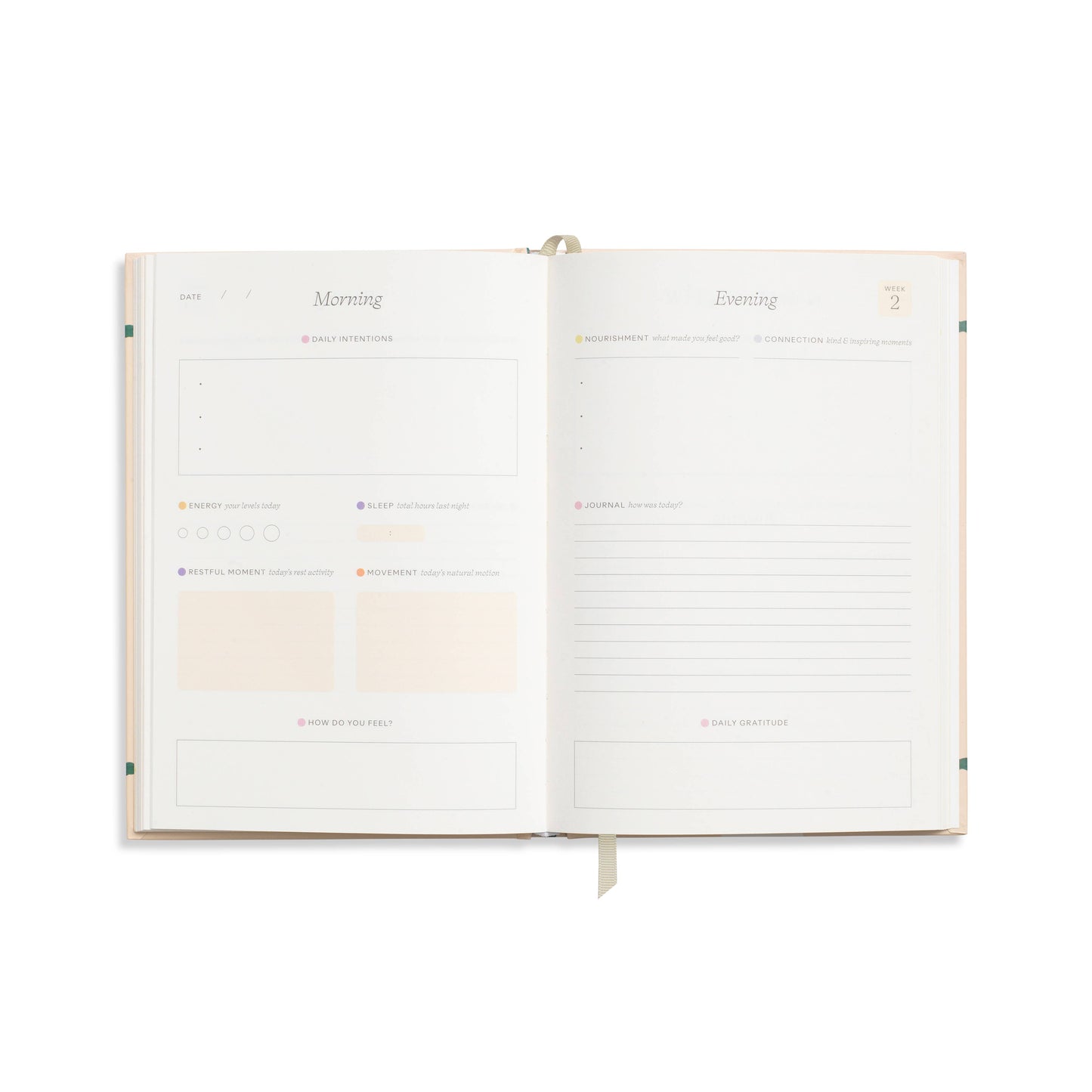 Guided Wellness Journal, A5 Hardcover - Warmth