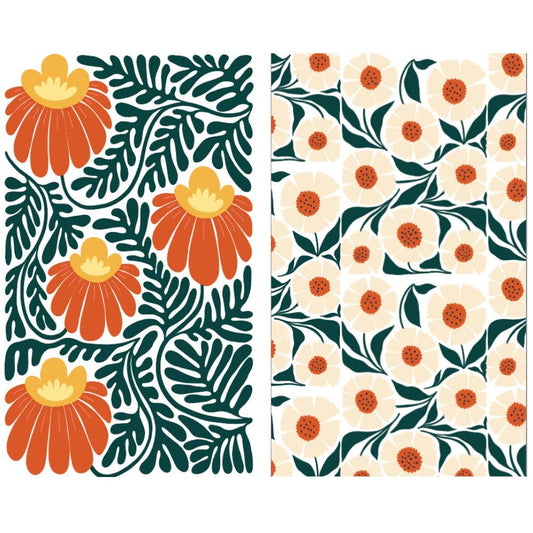 Poppy - Dual Sided Hand Towels - Microfiber Kitchen Towels