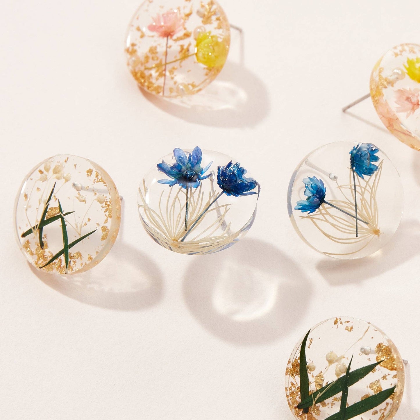 Pressed Flower Post Earrings