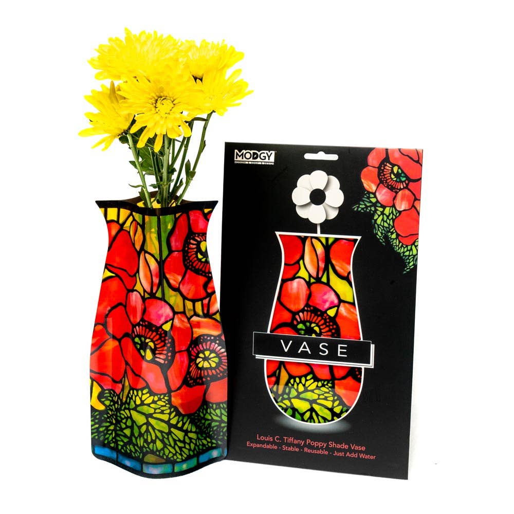 Modgy Expandable Vase - Louis C. Tiffany Poppies