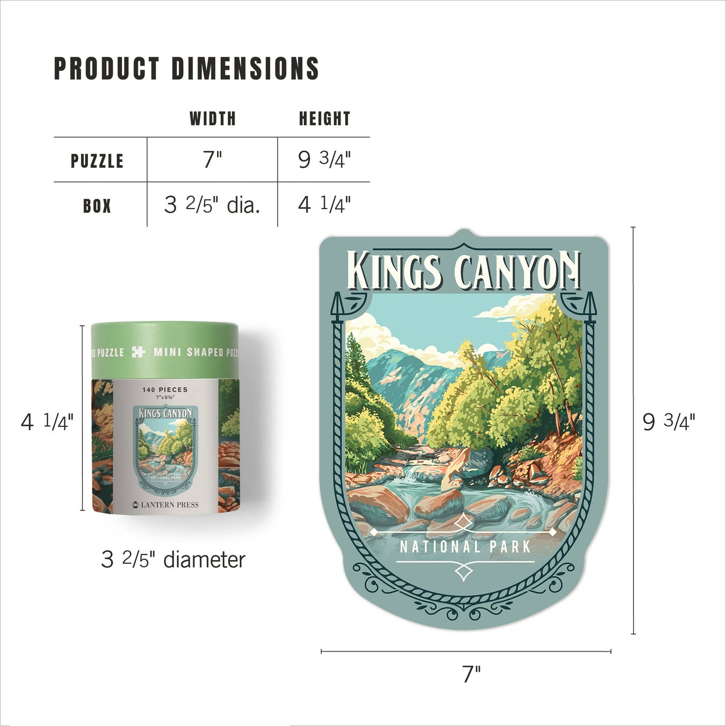Kings Canyon - Mini Puzzle, Protect Our National Parks
