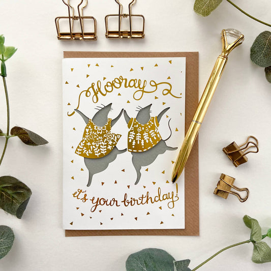 Hooray Birthday Animal Card