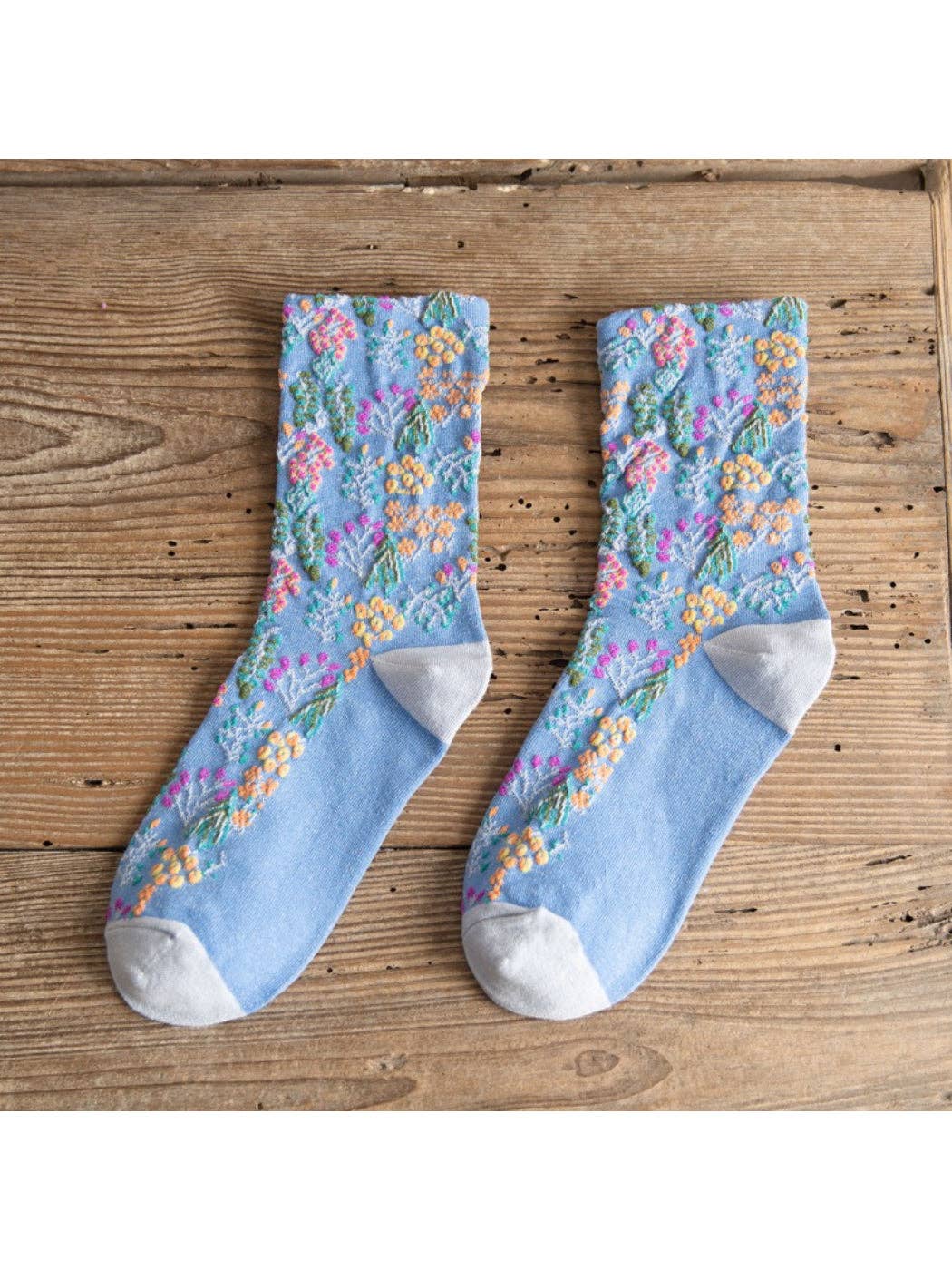 Rufia - Wild Bloom Texture Crew Socks