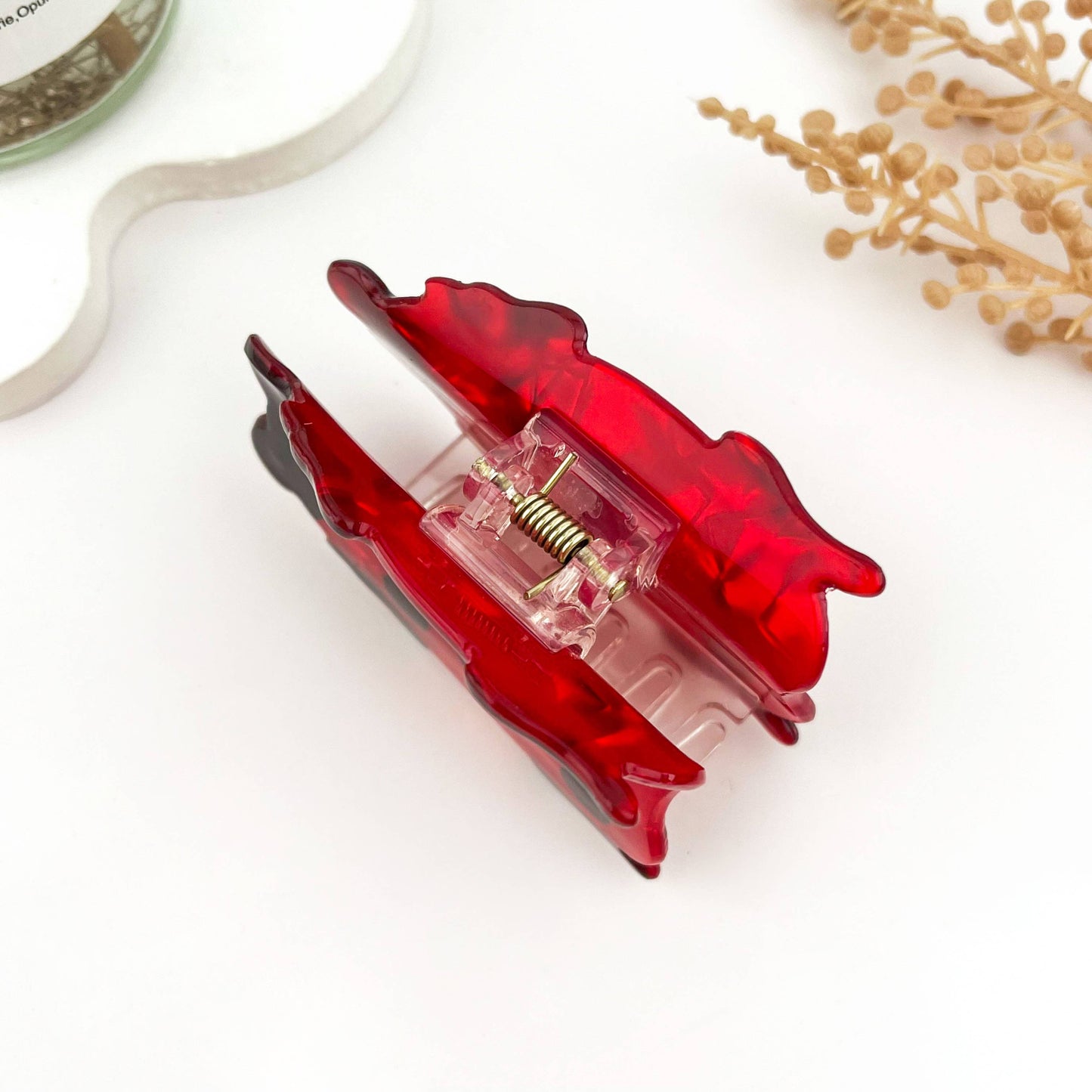 Creative Ladybug Acrylic Printed Hair Claw Clip
