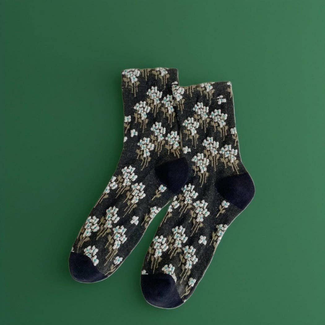 Rufia - Vintage Oil Painting Floral Socks