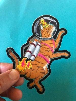 Astro Cat Sticker