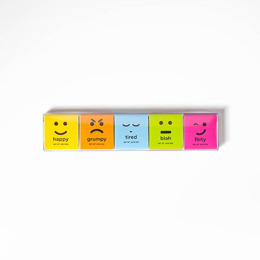 10-pc Moodibars® Squares Gift Pack - Happy, Grumpy, Tired.