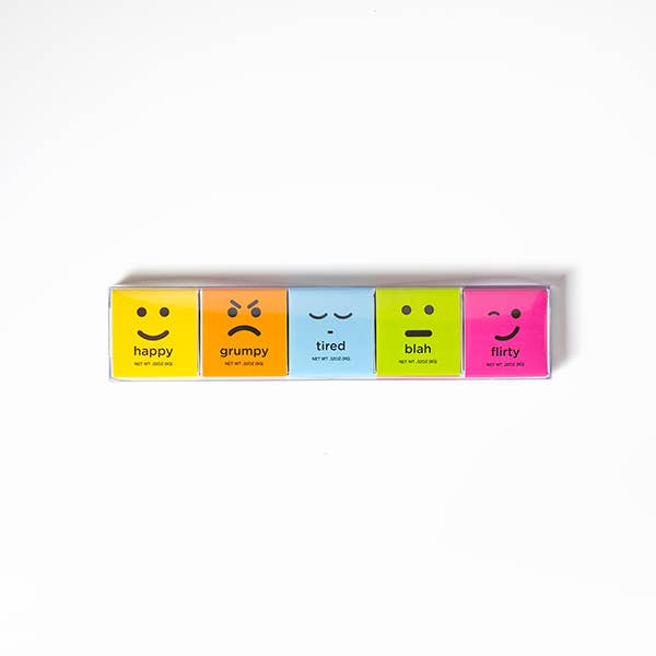 10-pc Moodibars® Squares Gift Pack - Happy, Grumpy, Tired.